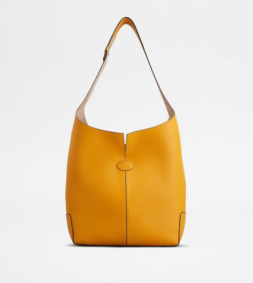 Tod's - Di Bag Folio Shoulder Bag in Leather Large, YELLOW, - Bag