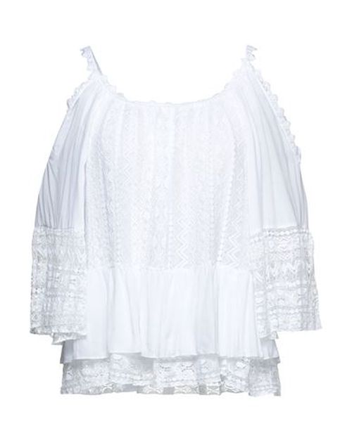 Woman Top White Size S Cotton, Polyamide