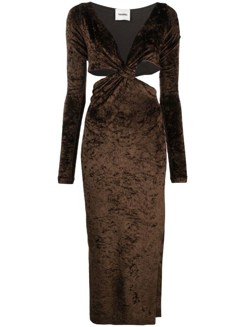 Zanee cut-out midi dress - Brown