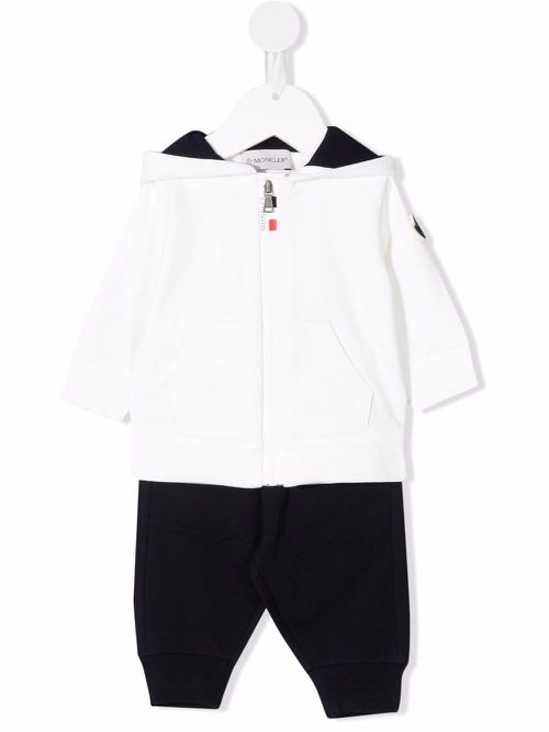 Two-tone cotton tracksuit set - Blue