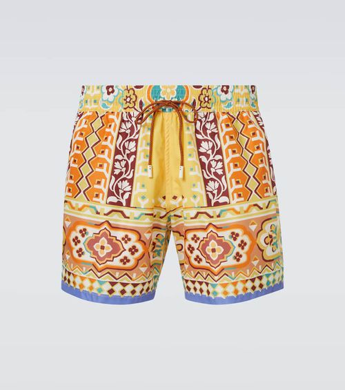 Printed swim trunks