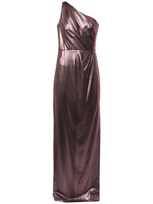 Metallized one-shoulder dress - Pink