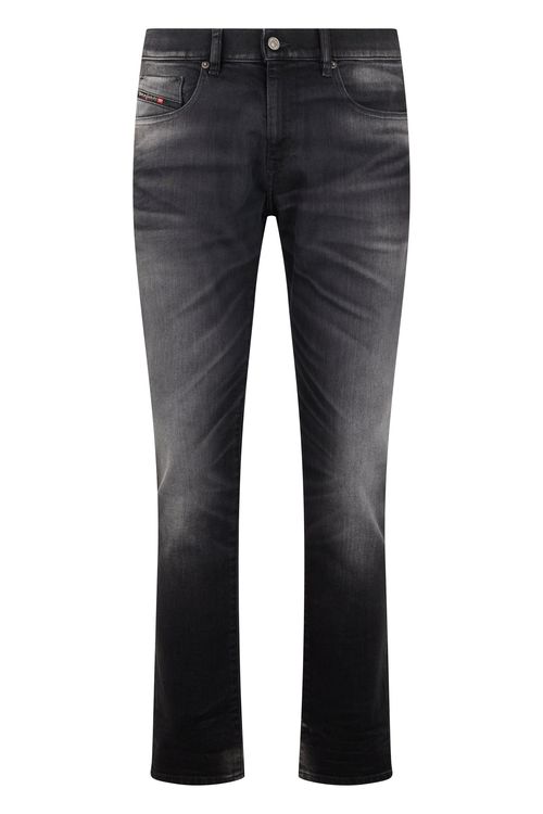 Slim Denim Jeans with Straight Cut & Slight Flare Hem