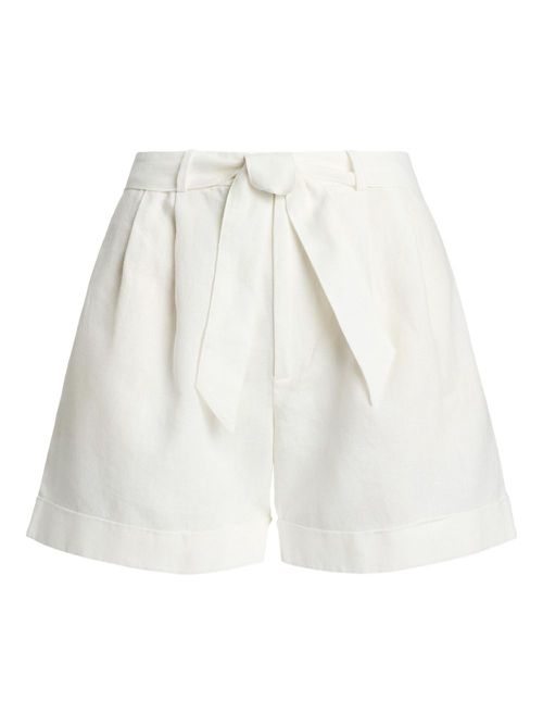 Linen shorts - White