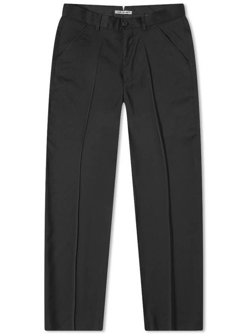 Straight-leg wool chinos