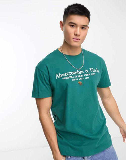Heritage logo t-shirt in mid green