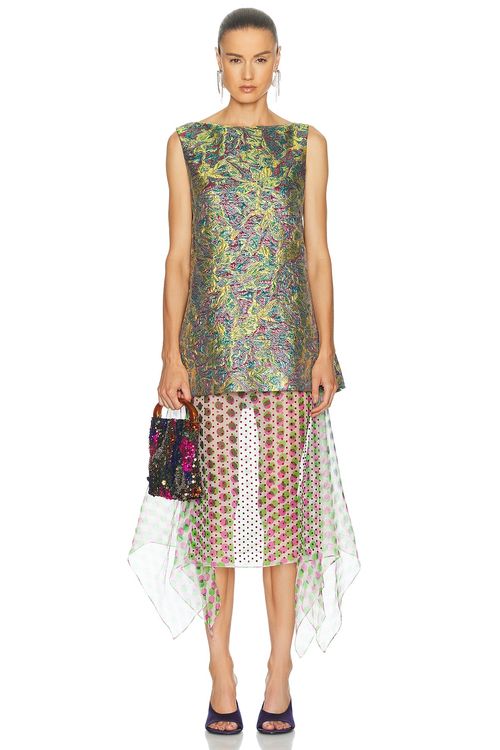 Dries Van Noten Dabel Dress in Blue