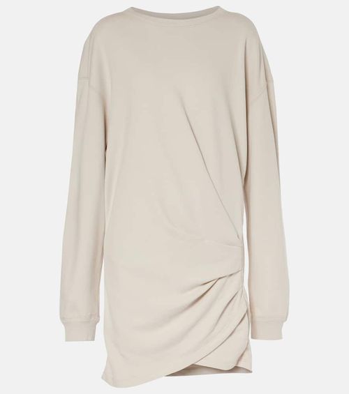 Pipper draped cotton jersey minidress
