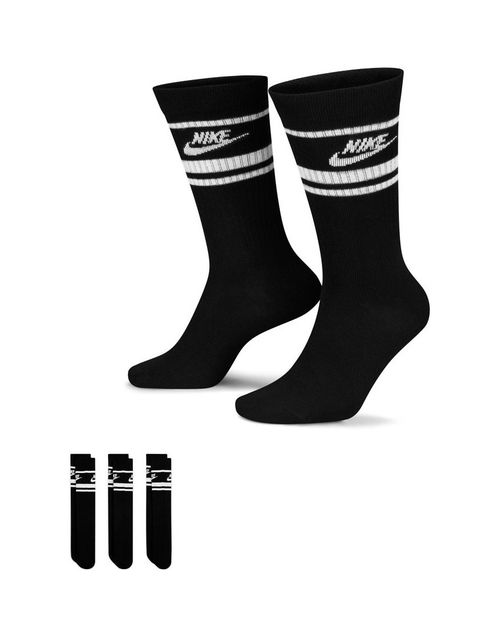 Sportswear Everyday Essential 3 pack socks in black/white