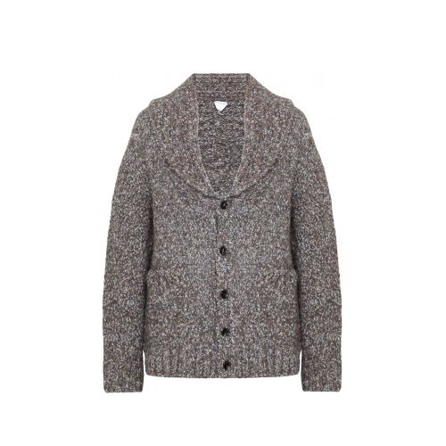 Alpaca-Wool Blend Cardigan — Gray