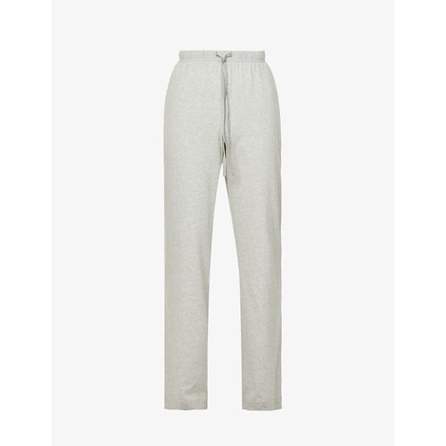 Mens Andover Heather Logo-embroidered Cotton-jersey Pyjama Bottoms 