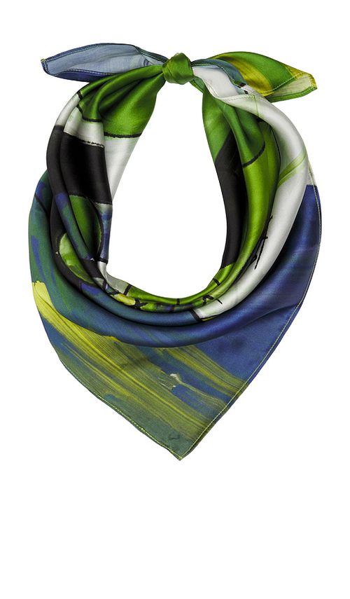 Yellow The Label x REVOLVE Axis Silk Scarf in Green, blue, white