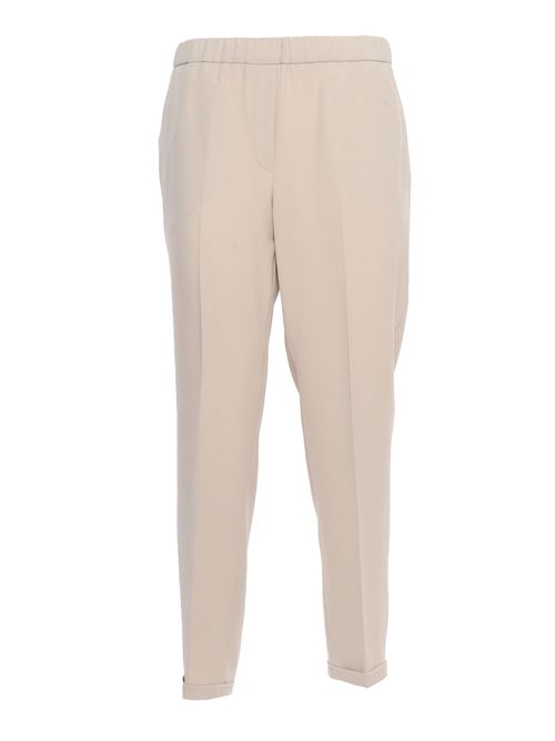 Beige Elegant Trousers