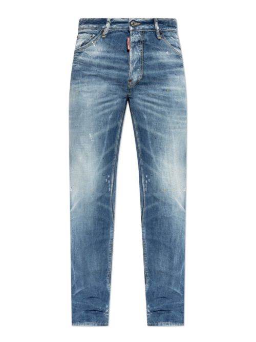 Dsquared2 Light Paint Splatter Blue Jeans - Blue / W