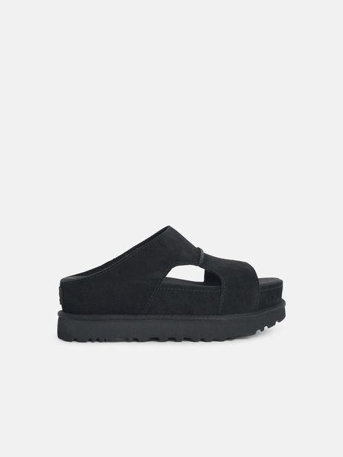 'Goldenstar Hi' Black Suede Slippers