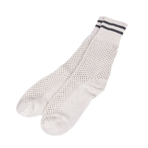 Women'S Oat Two-Tone Hand Knit Socks