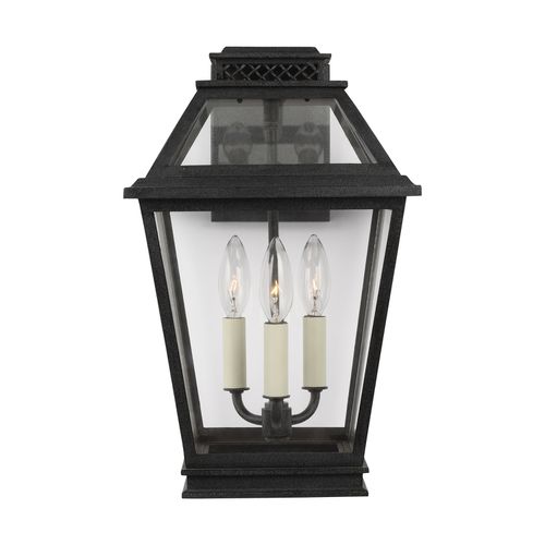 Visual Comfort Studio Falmouth 3-Light Outdoor Wall Light in Dark Weathered Zinc by Chapman & Myer