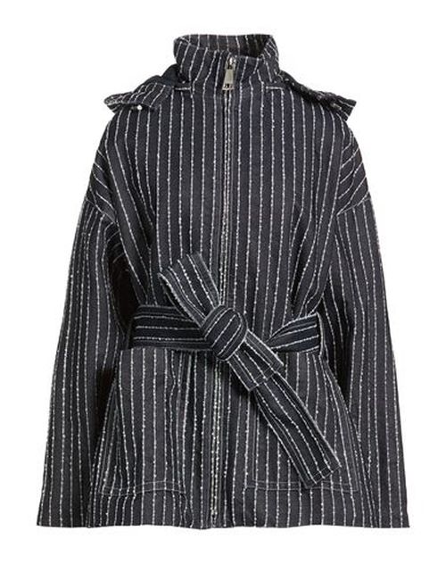 Woman Denim outerwear Blue Size 1 Cotton, Acrylic, Wool