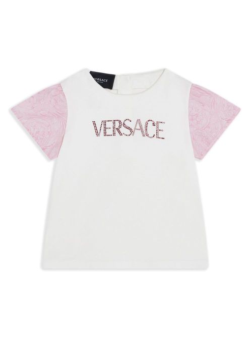 Crystal-embellished cotton T-shirt - White