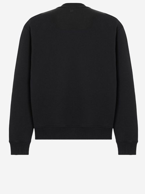Stretch Cotton Sweatshirt — Black