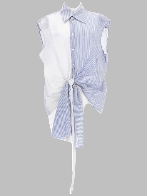 Mrz Camicia Smanicata In Cotone Misto Seta