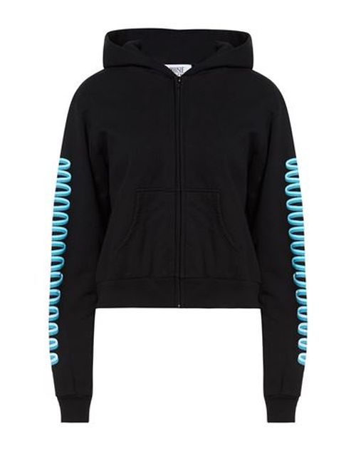 Woman Sweatshirt Black Size L Cotton