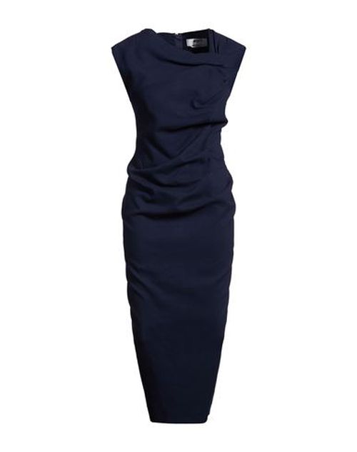 Woman Midi dress Navy Size 10 Viscose, Polyester, Elastane