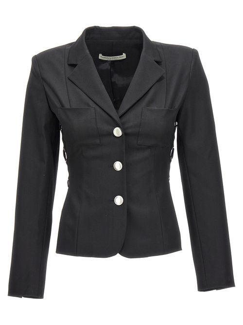 Single Breast Lace-up Blazer Jacket
