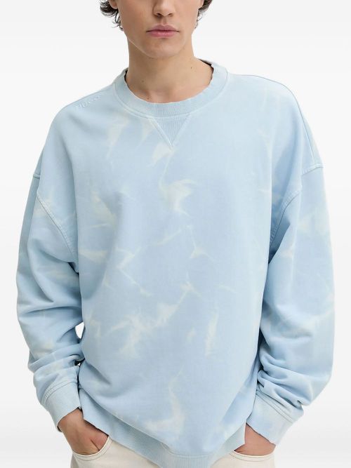 Nustroyos tie-dye embroidered sweatshirt - Blue