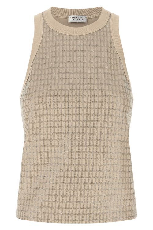 'Dazzling Check Embroidery' Top