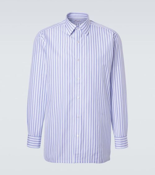 Striped cotton poplin shirt