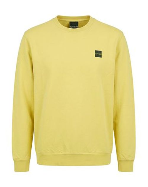 Man Sweatshirt Yellow Size XL Cotton, Elastane
