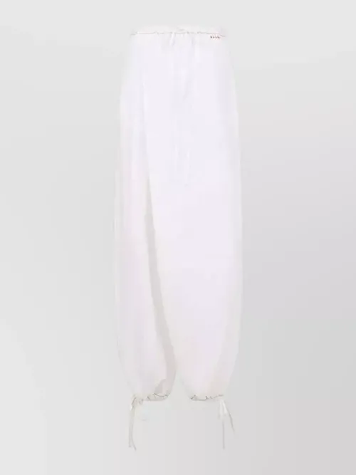 Marni - wide leg trousers side and welt pocket