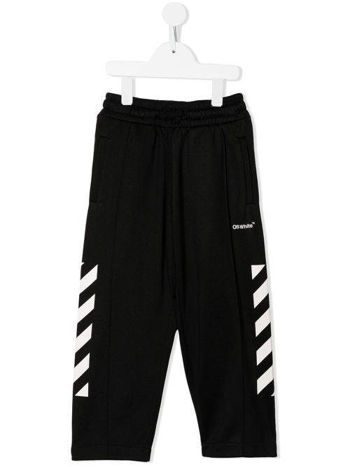 Off Helvetica printed joggers - Black