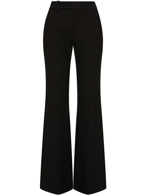 High-waisted flared trousers - Black