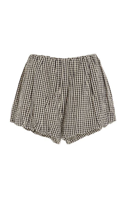 Aurelia Gingham Cotton Shorts