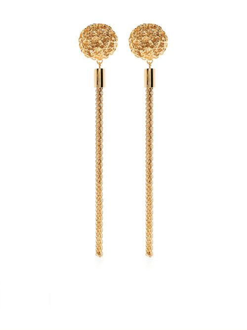 Pendant-chain drop earrings - Gold