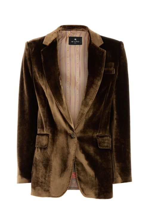 Brown velvet blazer