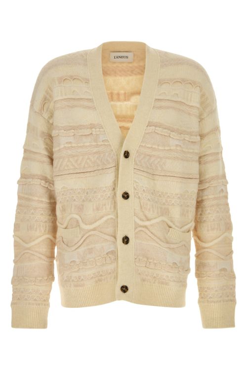 Beige V Neck Cardigans