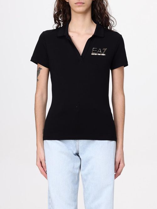 Polo Shirt EA7 Woman color Black