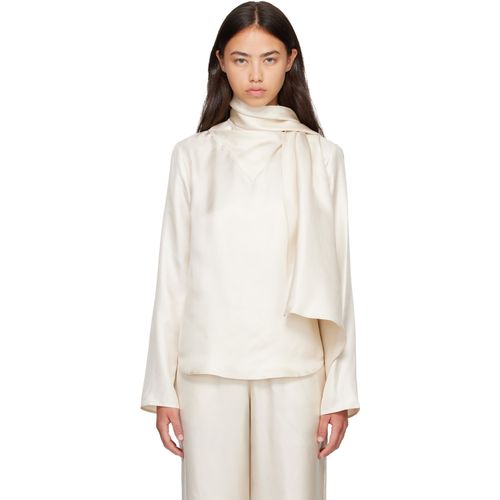 Off-White GALA Silk Twill Scarf Blouse