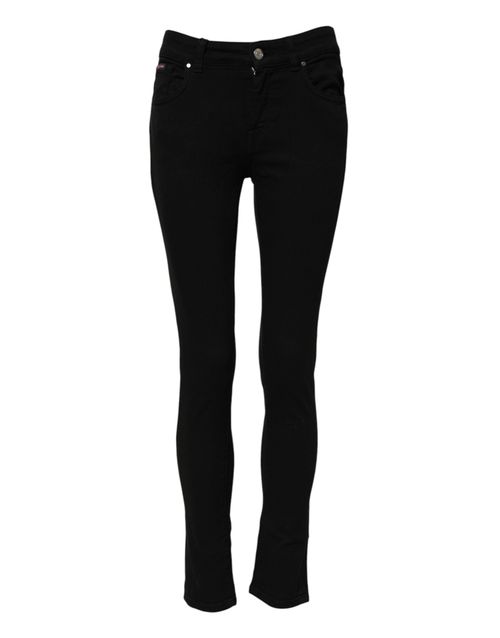Skinny Cotton Denim Jeans — Black