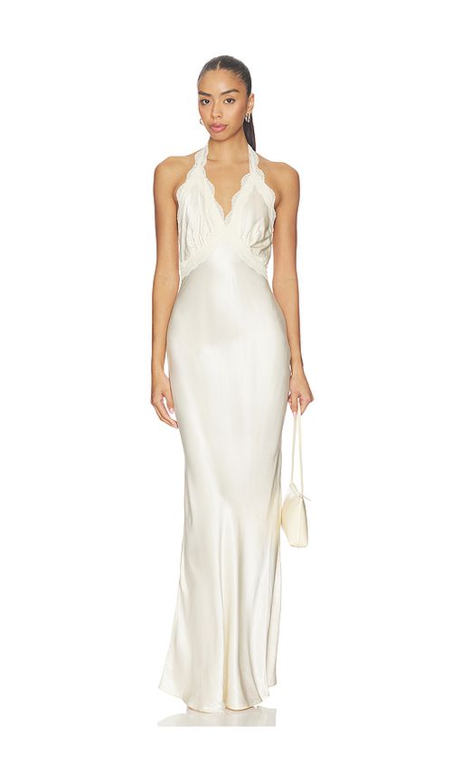 SNDYS Tonya Slip Maxi Dress in Cream. XXL. Also in L, M