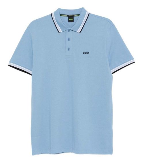 Blue Solid Shirt Collar Polo