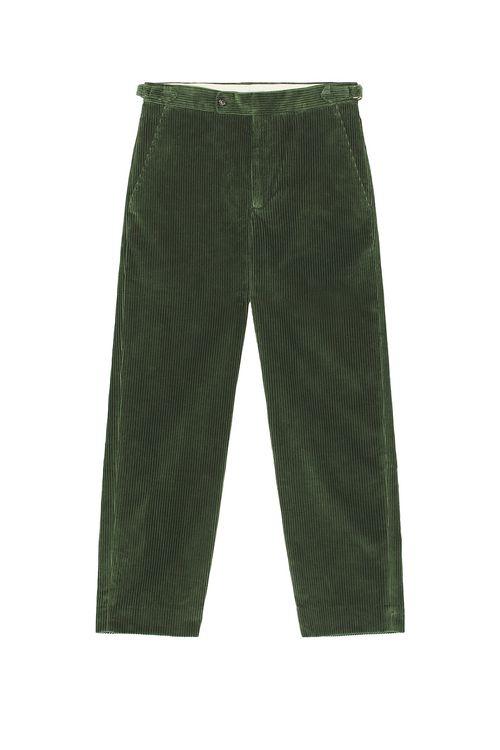 BODE Corduroy Side Buckle Trousers in Green - Green. 32 also , 31, 33