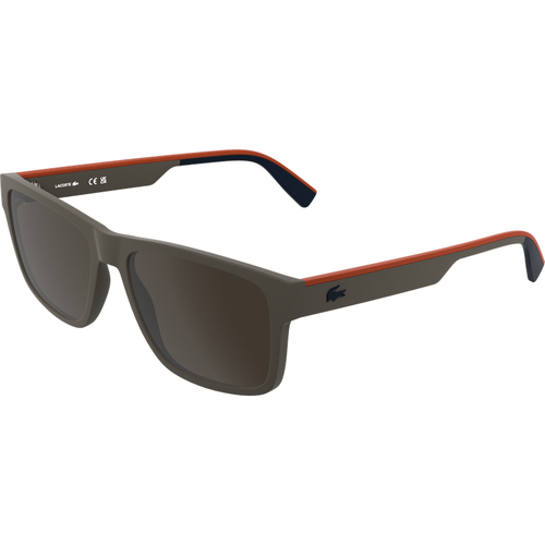 Lacoste Man Lacoste L6076S 202 Zonnebrillen Bio-geïnjecteerd Grijs Bruin Kwadraat Normaa