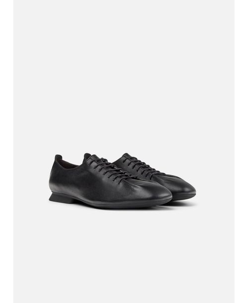 Casi Myra Leather Lace Up Shoe - Black