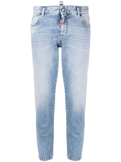 Mid-rise cropped jeans - Blue