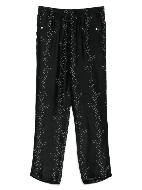 Needles square-dot jacquard trousers - Black