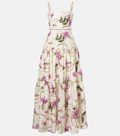 chinese dress ladies Agua by Agua Bendita Lima Maxi Gardenia Dress | Floral/Green | Size L